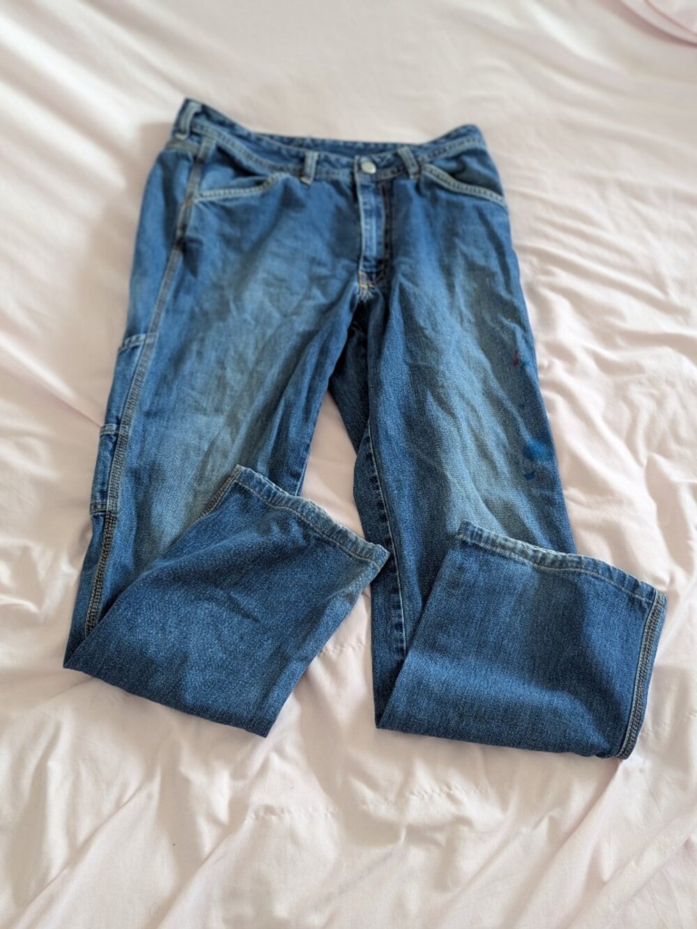 Diesel Blue Paint Splatter Jeans Size 31